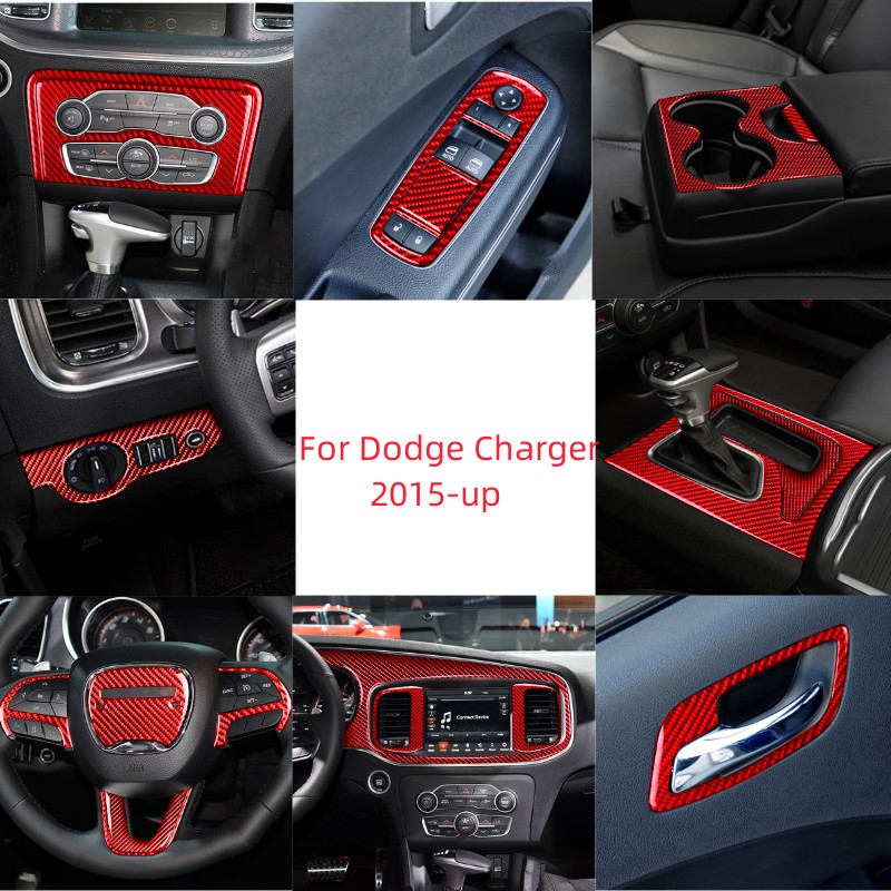 Autocollant rouge en fibre de  - Interior Detailing Kit avis et prix